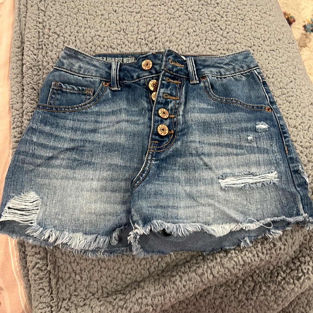 blue jean shorts